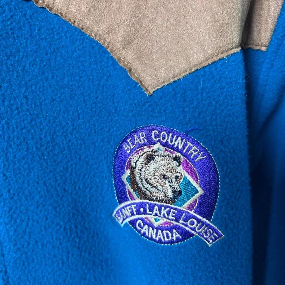 Bear County Fleece with faux‎ suede full zip